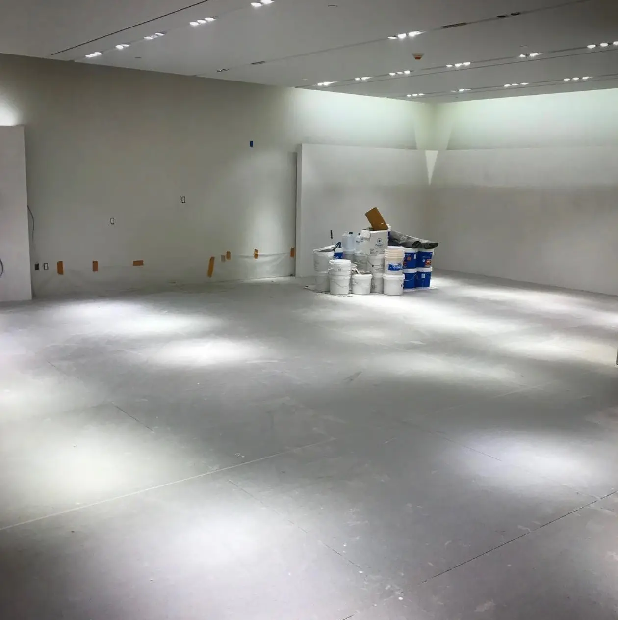 Large commercial floor installation completed by C-TILE Custom Work