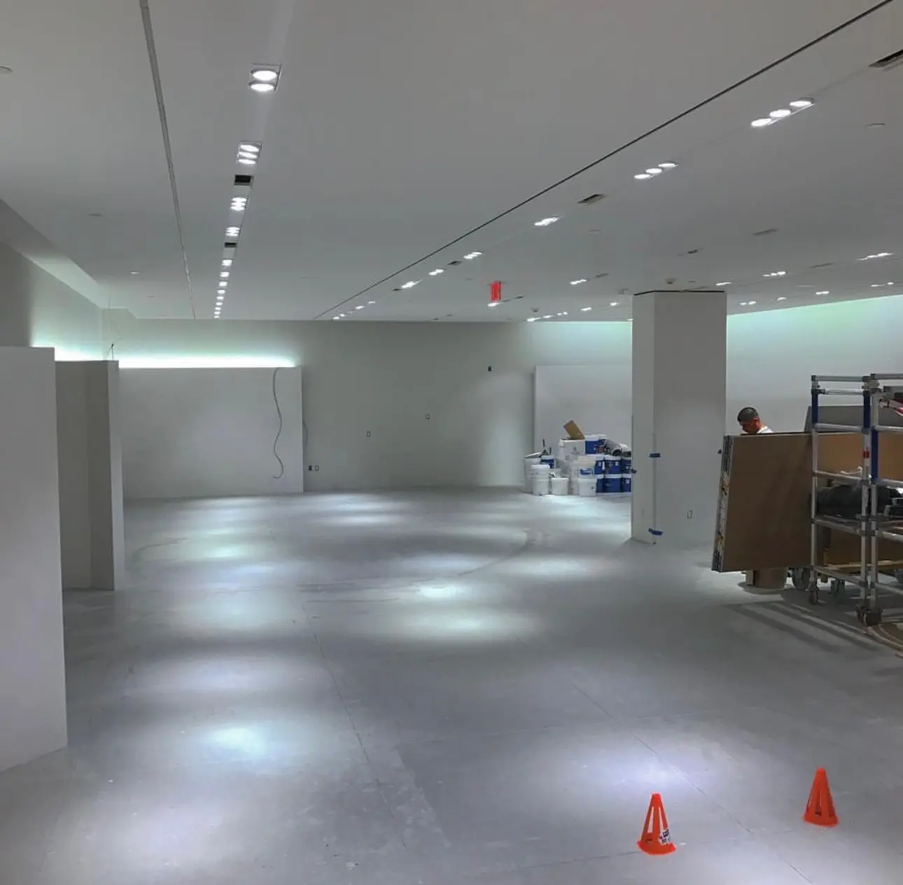 Wide view of a commercial surface installation by C-TILE Custom Work